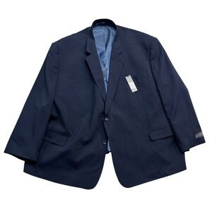 NEW GS Perfect Fit 66R Navy Blue Blazer Jacket Sport Suit Coat Classic Wool